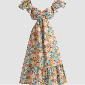 Cider floral midi dress